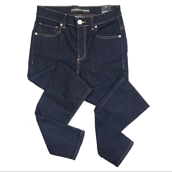 Express Denim - Express High Rise Jean Legging Dark Wash Skinny